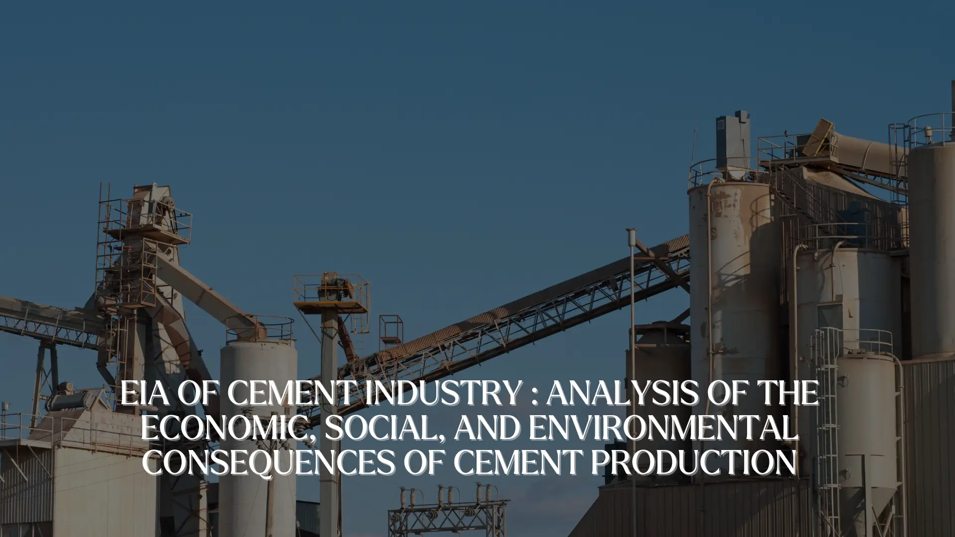 Eia Of Cement Industry