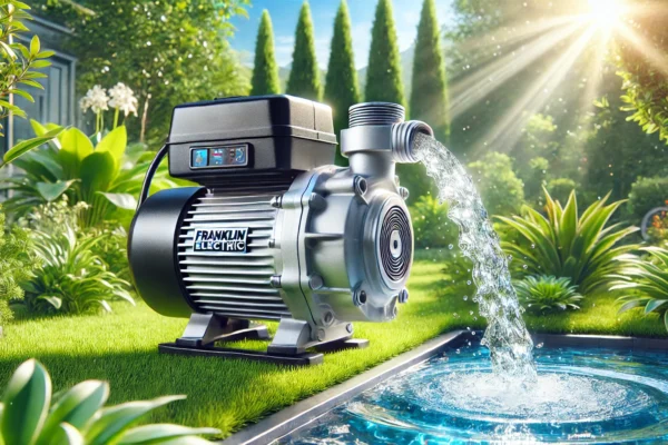 Dall·e 2024 12 28 08.53.54 A Professional And Vibrant Feature Image Showcasing A Franklin Electric Water Pump In Action. ...