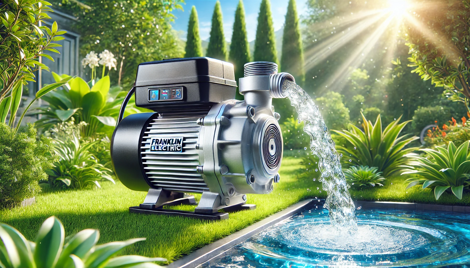 Dall·e 2024 12 28 08.53.54 A Professional And Vibrant Feature Image Showcasing A Franklin Electric Water Pump In Action. ...