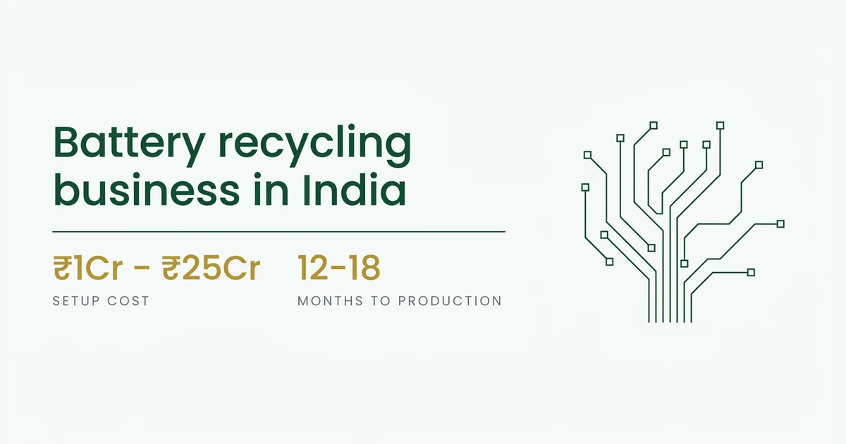 Battery Recycling Business in India: Cost, Licences, Profit and How to Start